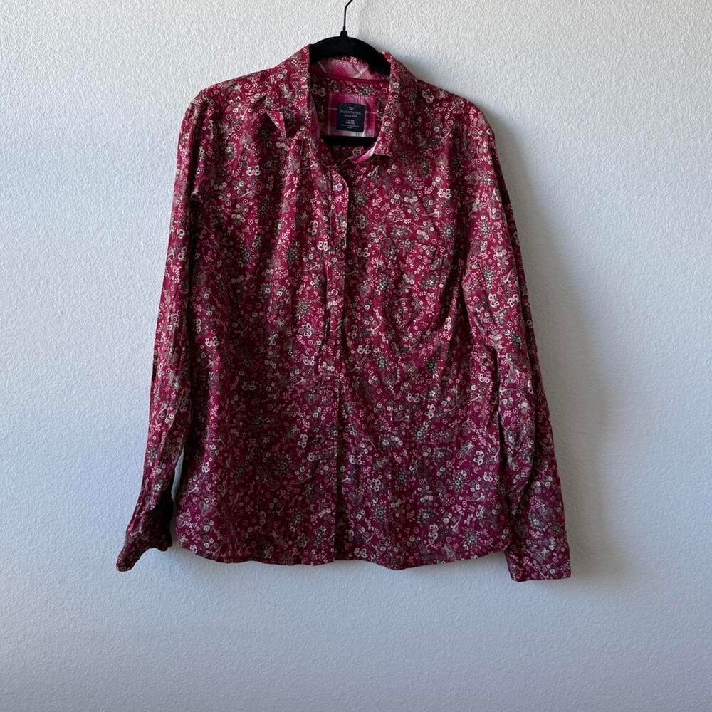 Vintage burgundy floral and paisley
